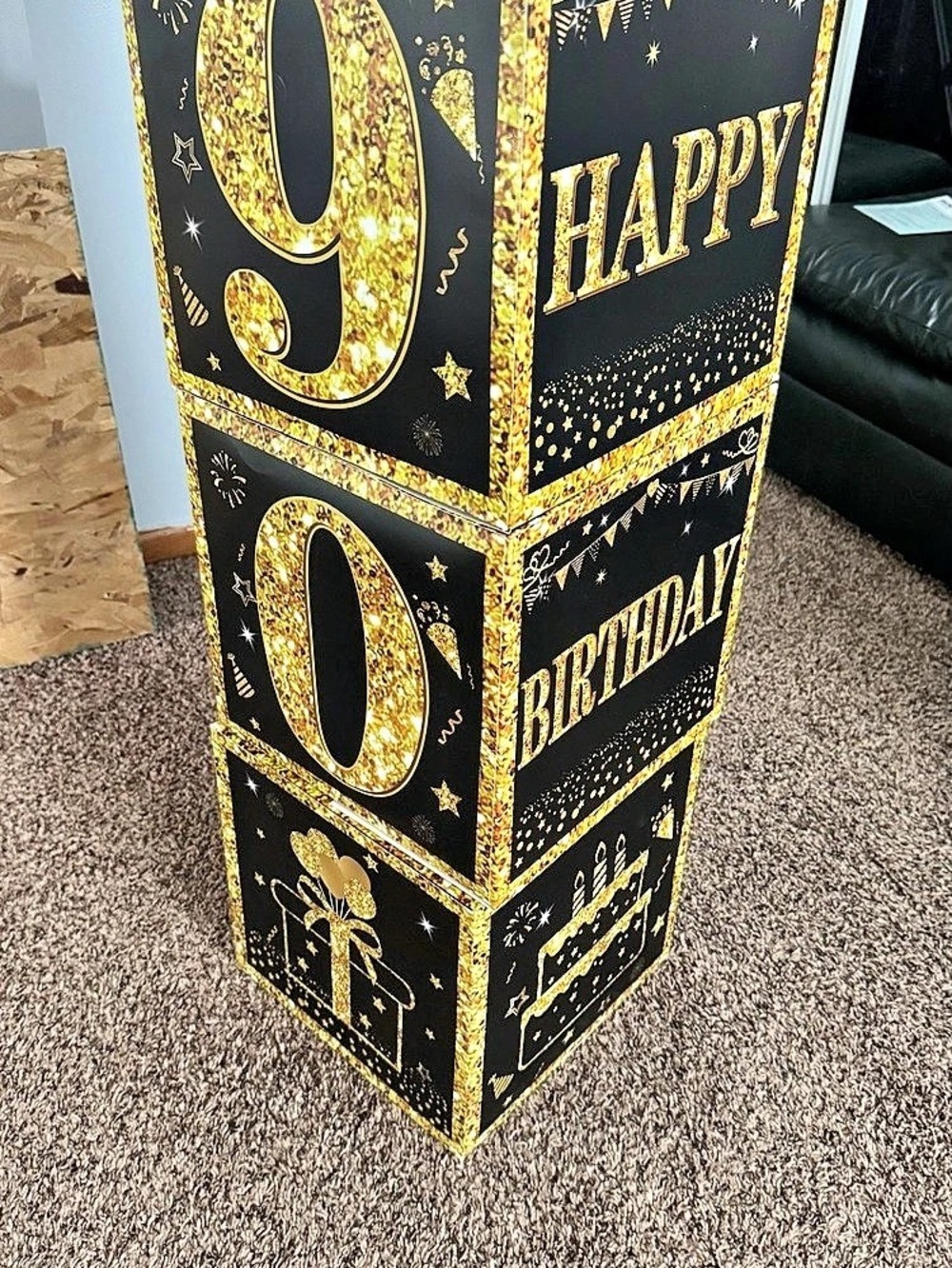 90th Birthday Party Decorations Black & Gold